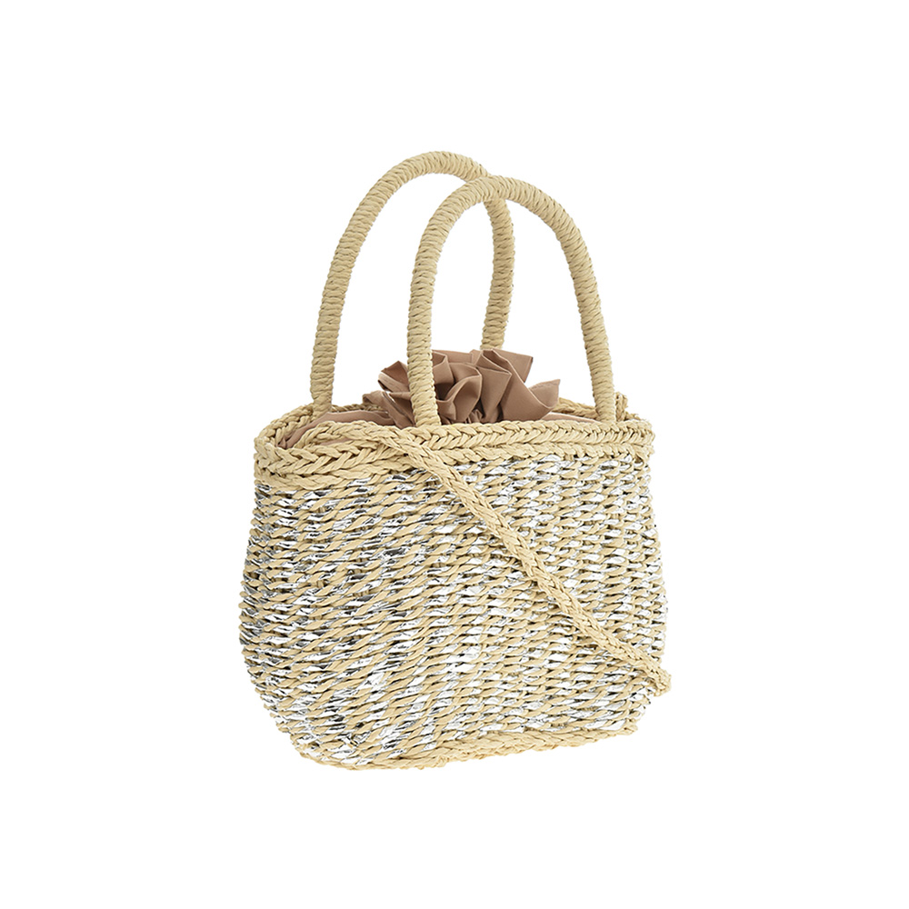 Hand Bag FR5306Beige_Silver